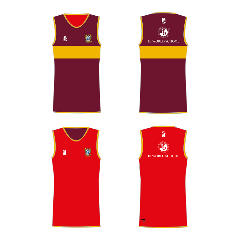 DARTFORD GRAMMAR SCHOOL REVERSIBLE ATHLETICS VEST RED/MAROON