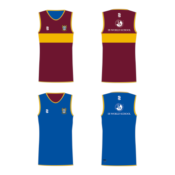 DARTFORD GRAMMAR SCHOOL REVERSIBLE ATHLETICS VEST ROYAL/MAROON