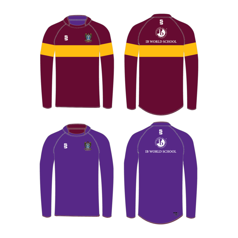 DARTFORD GRAMMAR SCHOOL REVERSIBLE RUGBY SHIRT PURPLE/MAROON