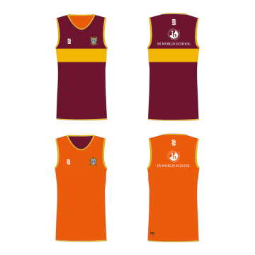 DARTFORD GRAMMAR SCHOOL REVERSIBLE ATHLETICS VEST ORANGE/MAROON