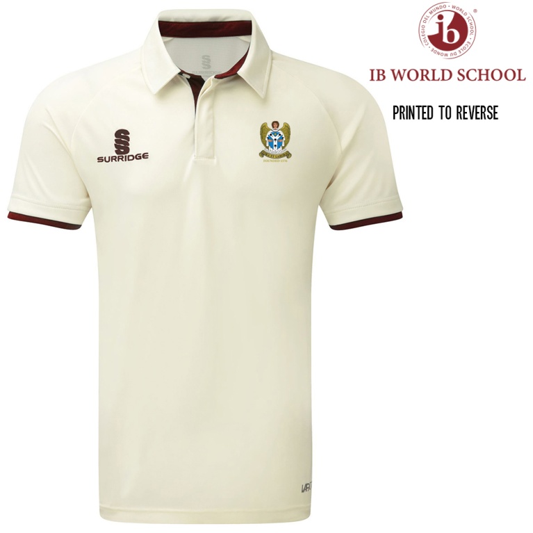 Ergo Cricket Shirt - Short Sleeve : Maroon Trim