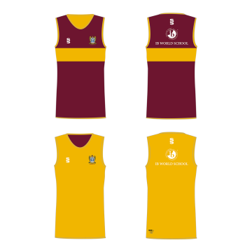 DARTFORD GRAMMAR SCHOOL REVERSIBLE ATHLETICS VEST AMBER/MAROON